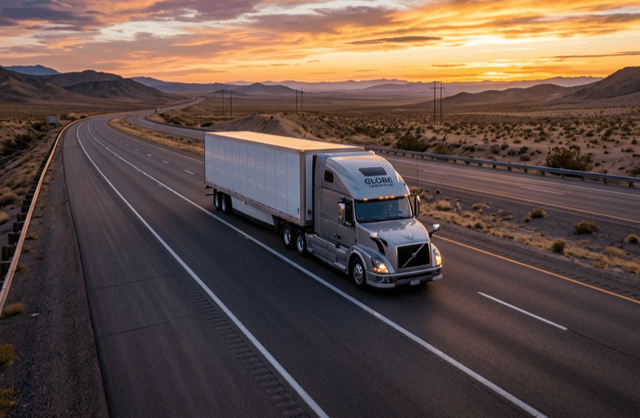Long Express Logistics freight truck on highway